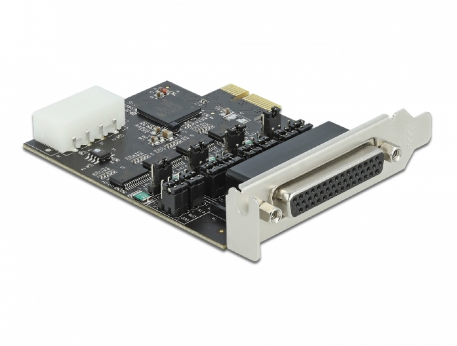 Imagine PCI Express la 4 x Serial RS-232 cu alimentare 5V/12V, Delock 89895