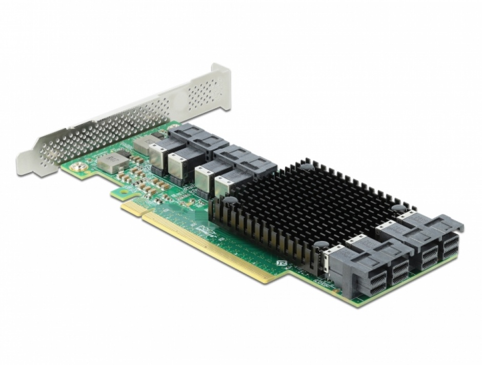 Imagine PCI Express cu 8 porturi interne SFF-8643 NVMe LPFF, Delock 90504