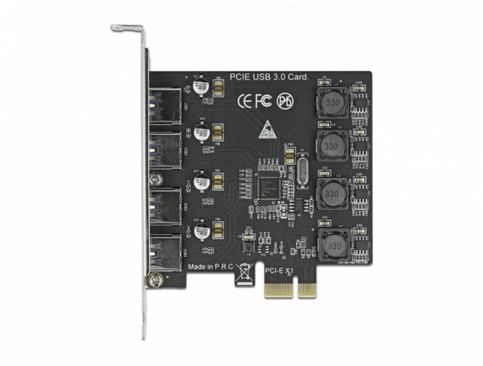 Imagine PCI Express x1 cu 4 x USB 3.2-A Gen 1, Delock 90509