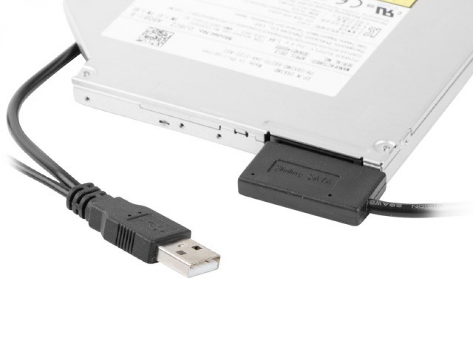 Imagine Cablu 2 x USB la Slim SATA HDD 0.5m, Gembird A-USATA-01