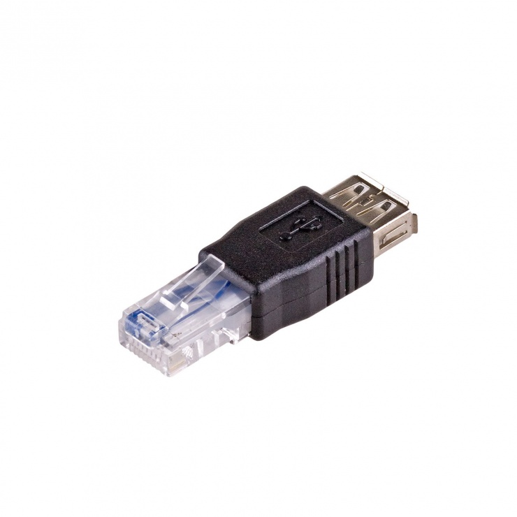 Imagine Adaptor pentru modem USB 2.0 la RJ45 M-T, AK-AD-27