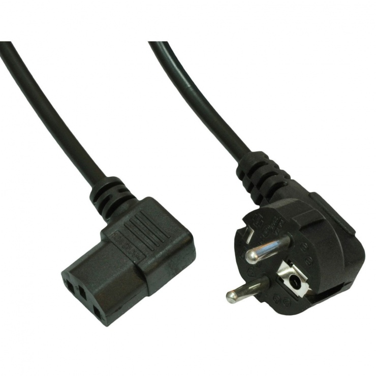 Imagine Cablu de alimentare PC C13 230V unghi 90 grade 3m, AK-PC-12A