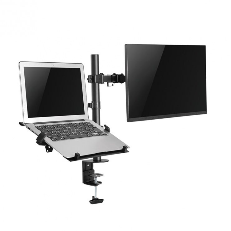 Imagine Suport masa pentru 1 x monitor13-32" + 1 x laptop 10-15.6", Logilink BP0137