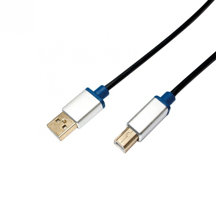 Imagine Cablu USB 2.0 pentru imprimanta la USB-B T-T 1.5m, Logilink BUAB215