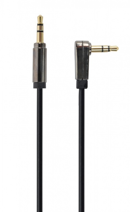 Imagine Cablu audio jack stereo 3.5mm unghi 90 grade T-T 1.8m, Gembird CCAP-444L-6