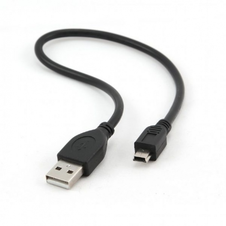 Imagine Cablu USB 2.0 la mini USB-B T-T 0.3m, Gembird CCP-USB2-AM5P-1