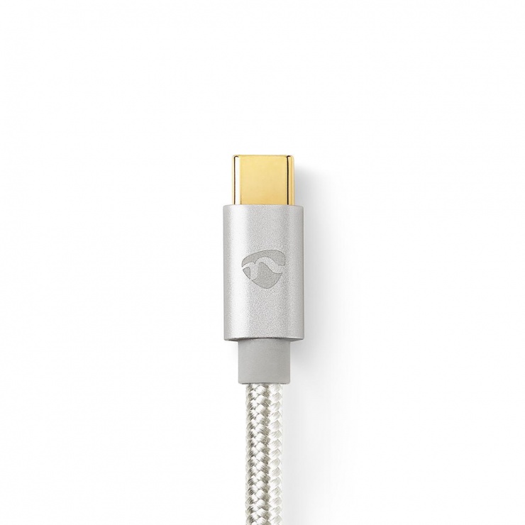 Imagine Cablu de date si incarcare USB 2.0-C la USB-C 5A T-T 1m, Nedis CCTB60800AL10