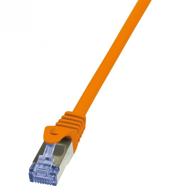 Imagine Cablu de retea RJ45 SFTP cat6 LSOH 0.5m Orange, Logilink CQ2028S