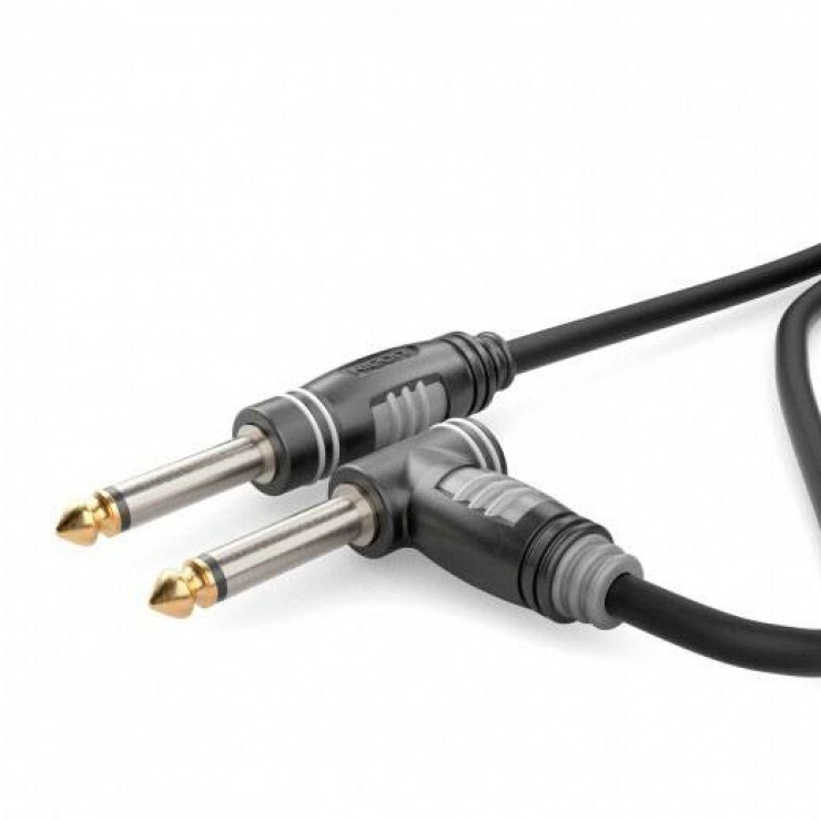 Imagine Cablu audio jack 6.35mm mono T-T unghi 90 grade 3m, HBA-6M6A-0300