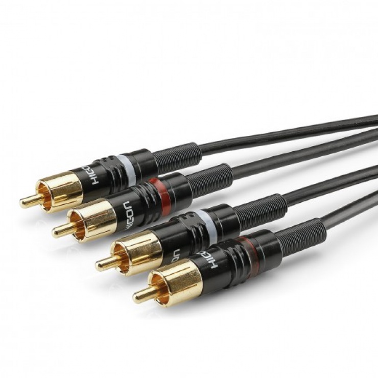 Imagine Cablu audio 2 x RCA la 2 x RCA T-T 0.6m, HBP-C2-0060