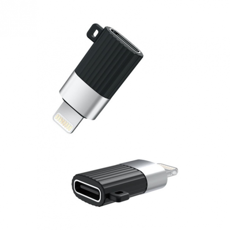 Imagine Adaptor USB 2.0 type C la Lightning M-T pentru breloc, XO NB149-D