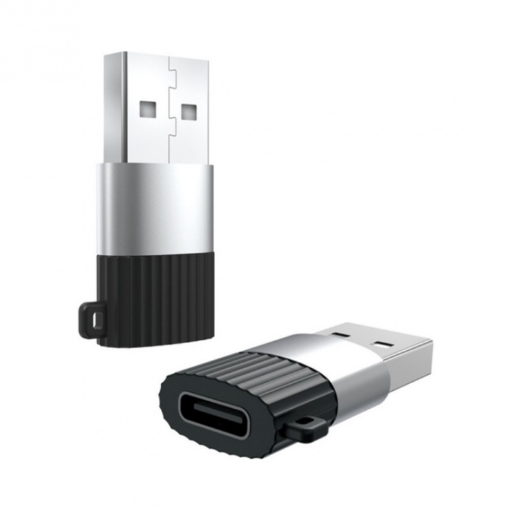 Imagine Adaptor USB 2.0 type C la USB-A M-T pentru breloc, XO NB149-E
