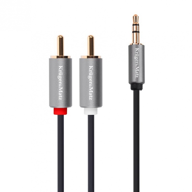 Imagine Cablu audio jack 3.5mm la 2 x RCA T-T 10m, KM1215