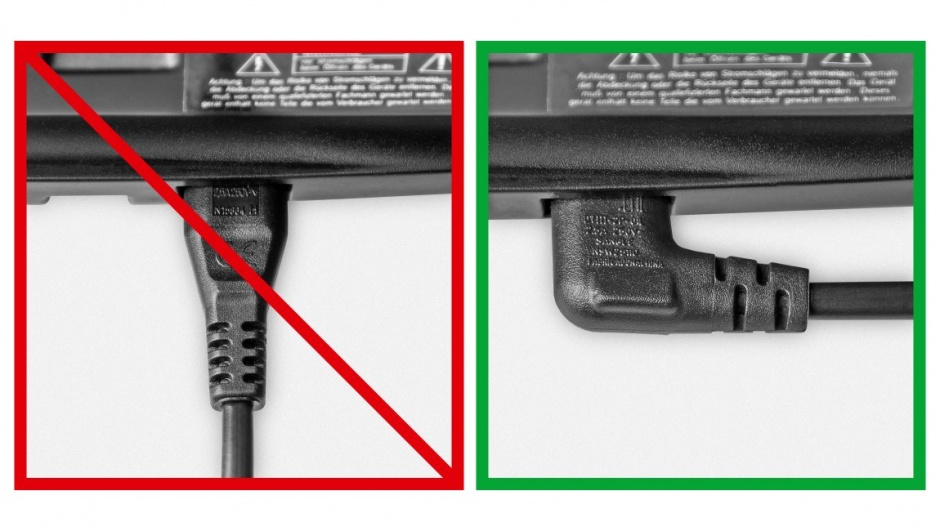 Imagine Cablu alimentare Euro la IEC C7 unghi 90 grade Alb 5m, Goobay 97357