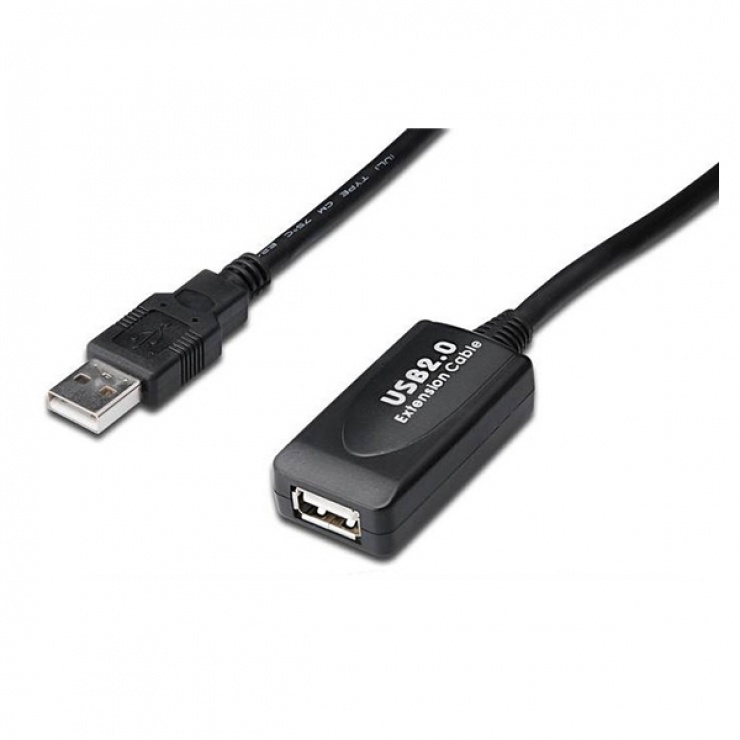 Imagine Cablu prelungitor activ USB 2.0 T-M 10m, KU2REP10