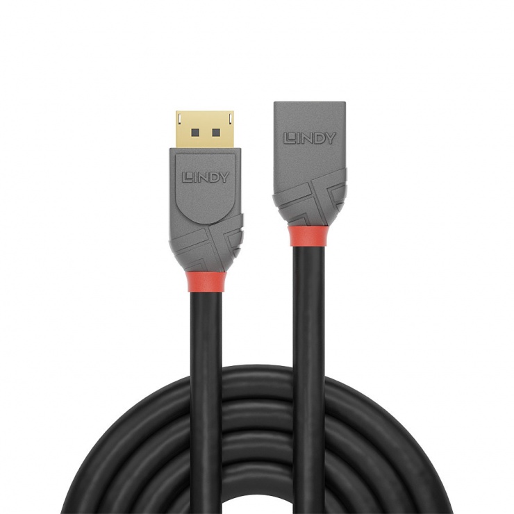 Imagine Cablu prelungitor Displayport Anthra Line 8K@60Hz T-M 3m, Lindy L36498