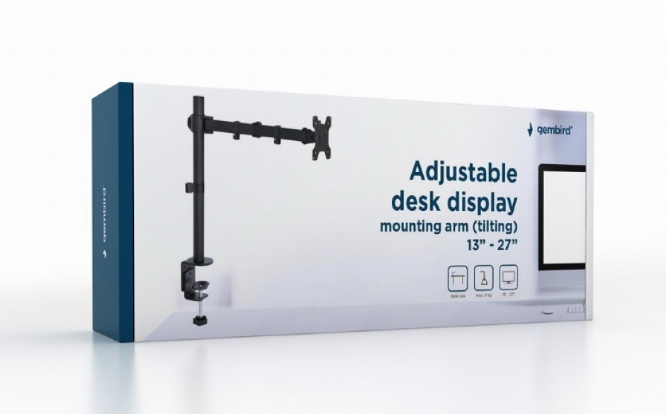 Imagine Suport masa pentru 1 x monitor 27", Gembird MA-DF1-01