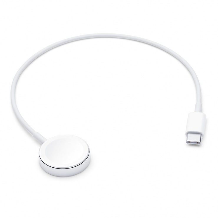 Imagine Cablu de incarcare USB-C pentru Apple Watch 0.3m Alb, Apple MX2J2ZM/A