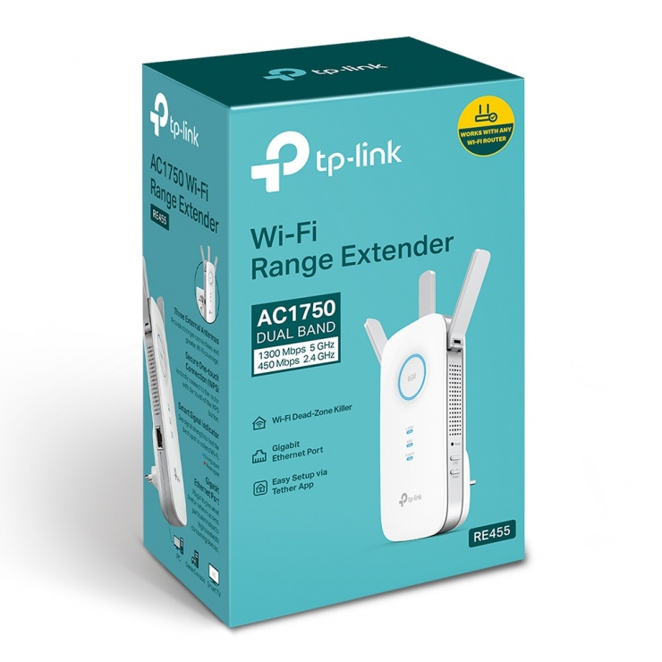 Imagine Range Extender Wi-Fi AC1750, TP-LINK RE455