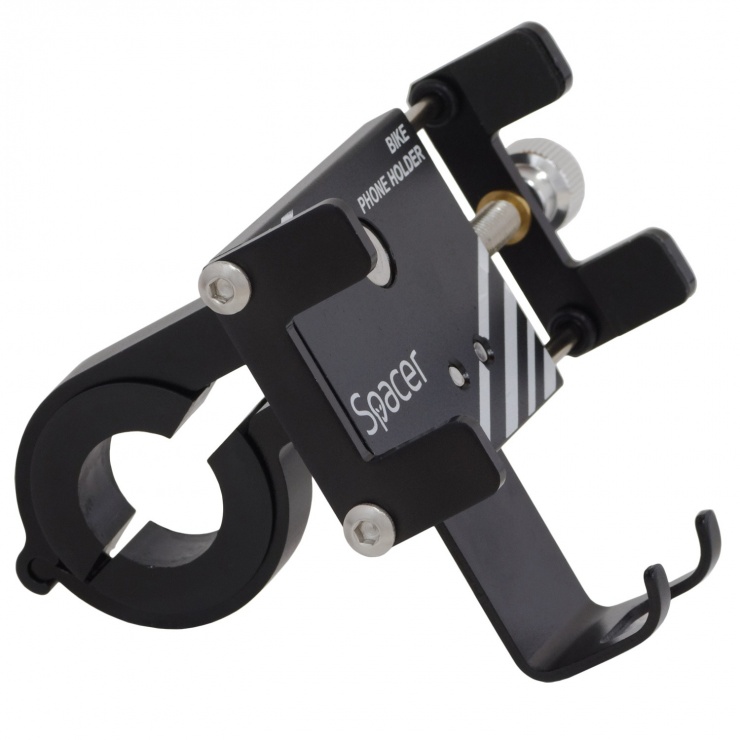 Imagine Suport smartphone pentru bicicleta, Spacer SPBH-METAL-BK