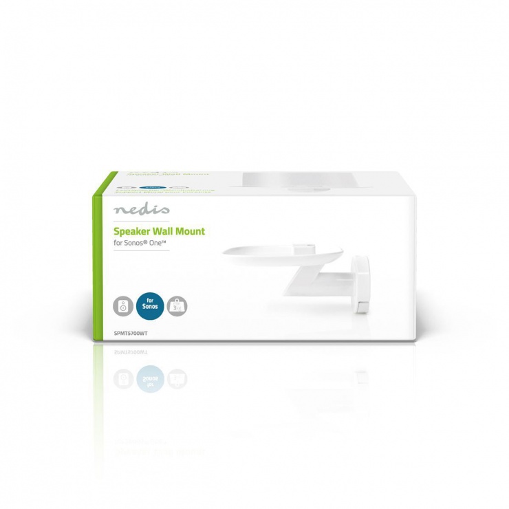 Imagine Suport perete Sonos One / Sonos Play:1 Alb, Nedis SPMT5700WT