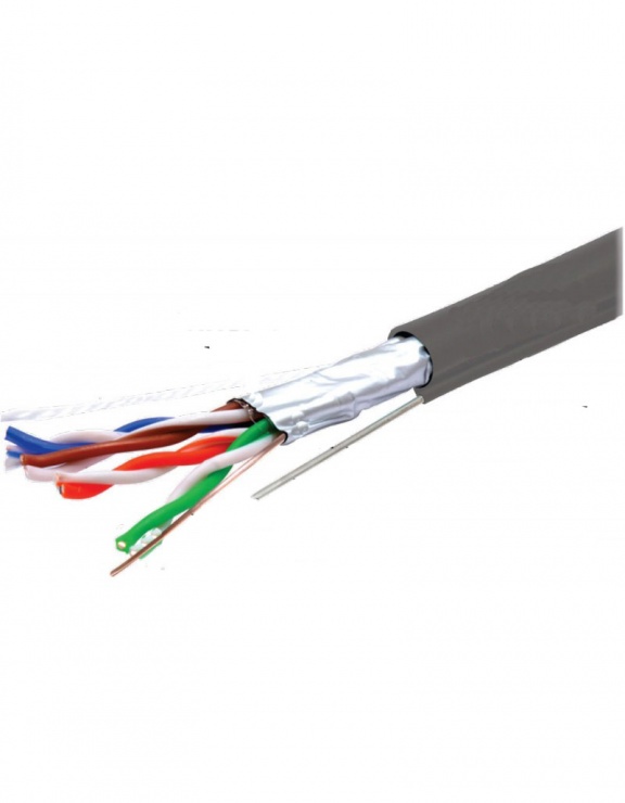 Imagine Rola cablu de retea RJ45 FTP cat. 5e cu sufa CU 305m Gri, TE088584