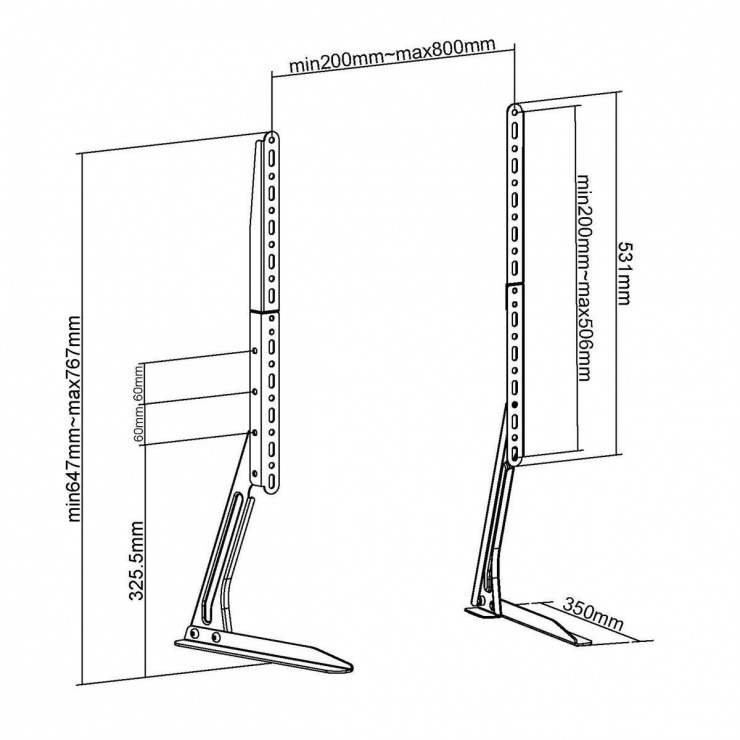 Imagine Suport TV 13"-70" montare masa, Nedis TVSM1050BK