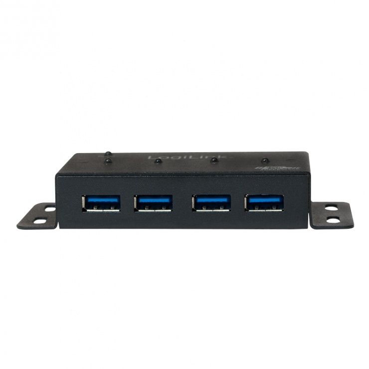 Imagine HUB cu 4 porturi USB 3.0 carcasa metalica, Logilink UA0149