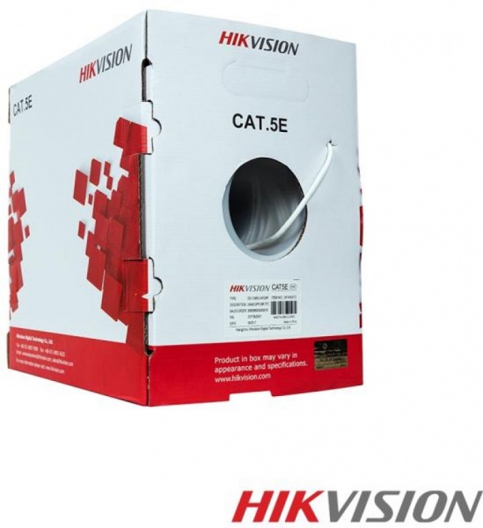 Imagine Rola cablu de retea 305m UTP cat 5e Cu-Al Gri, HIKVISION HWC-5EAU-G