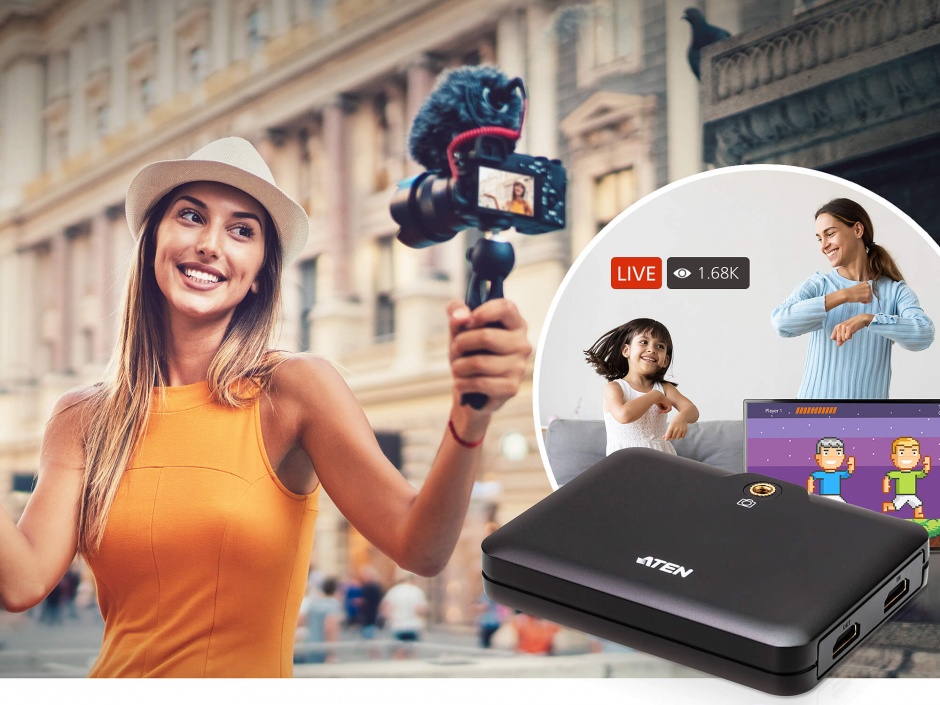 Imagine Placa de captura video CAMLIVE+ HDMI la USB-C UVC cu PD 3.0, ATEN UC3021