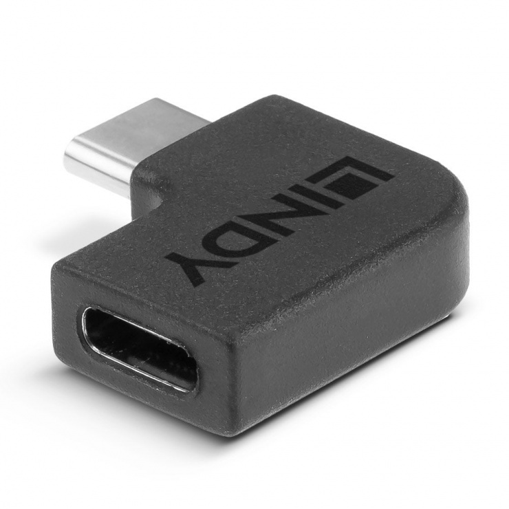 Imagine Adaptor USB 3.2 Gen 2x2 Type C unghi 90 grade T-M, Lindy L41894