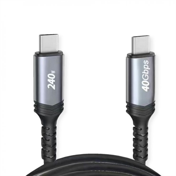 Imagine Cablu USB4 Gen3x2 type C T-T 40Gb/240W 1m Negru, Value 11.99.9086