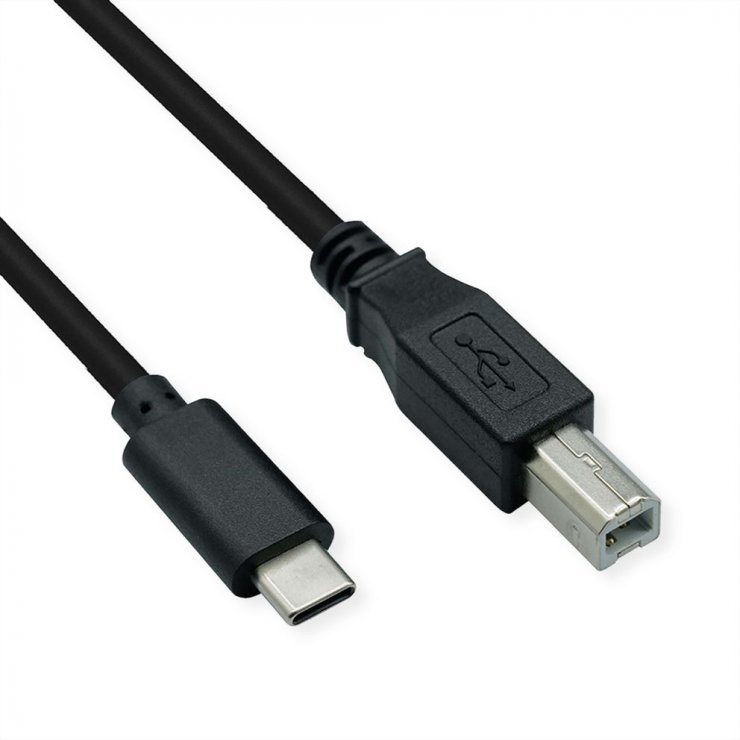 Imagine Cablu USB 2.0 type C la USB-B T-T 4.5m, Roline 11.02.8338