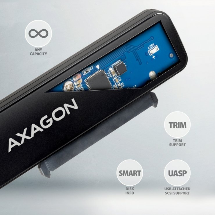 Imagine Adaptor USB 3.2 Gen1-C la HDD/SSD 2.5", Axagon ADSA-FP2C