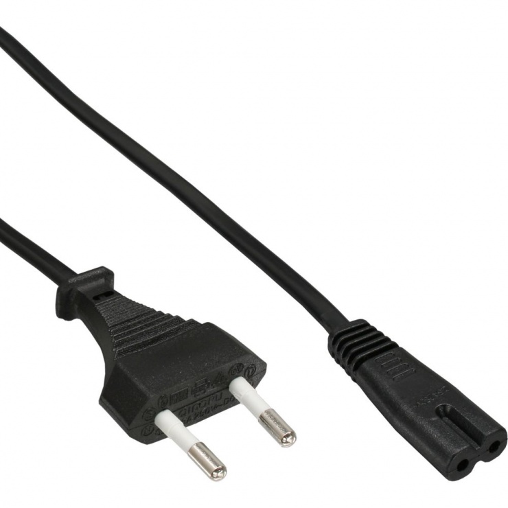 Imagine Cablu alimentare Euro la IEC C7 (casetofon) 2 pini 10m, InLine IL16654K