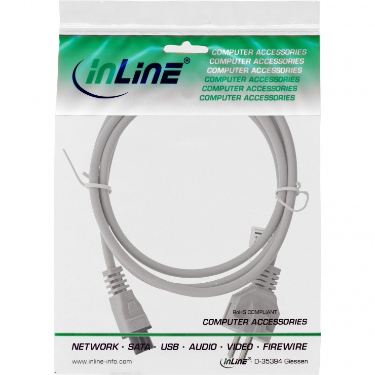 Imagine Cablu de alimentare IEC320 la C5 Mickey Mouse 1.8m Gri, InLine 16656A