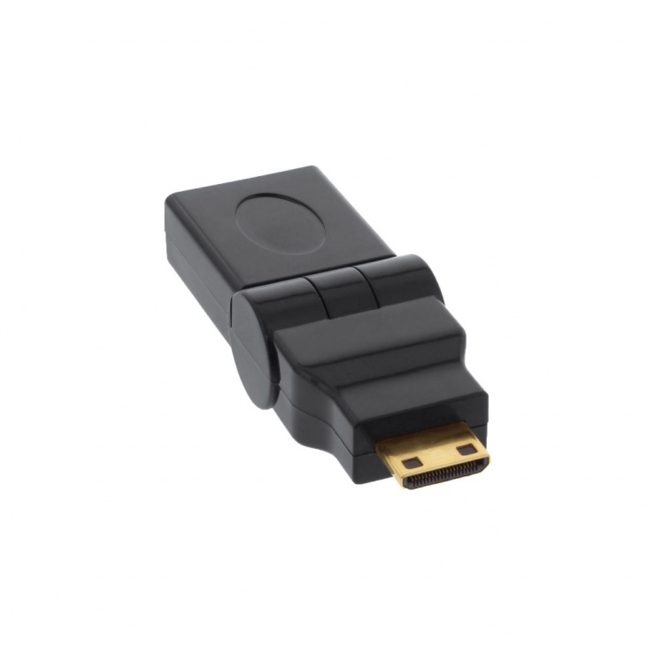 Imagine Adaptor rotativ mini HDMI-C la HDMI-A T-M, InLine 17690M