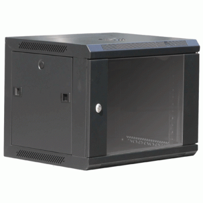 Imagine Cabinet metalic de perete 19" (9U) otel, Negru, Gembird