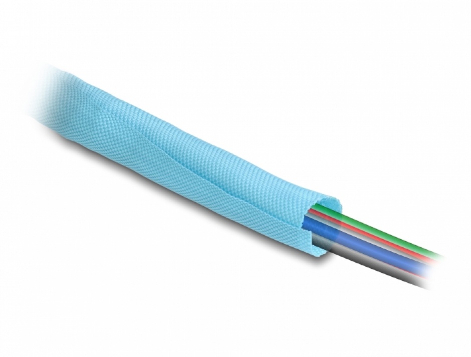 Imagine Organizator cabluri cu auto-inchidere/rezistent la caldura 2m x 10mm Albastru, Delock 20876