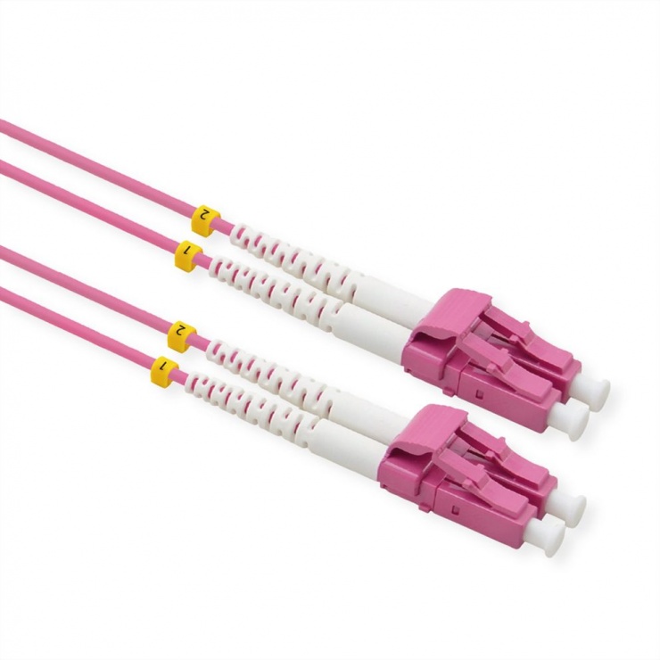 Imagine Cablu fibra optica LC - LC OM4 conector Low Loss 20m Violet, Value 21.99.8837