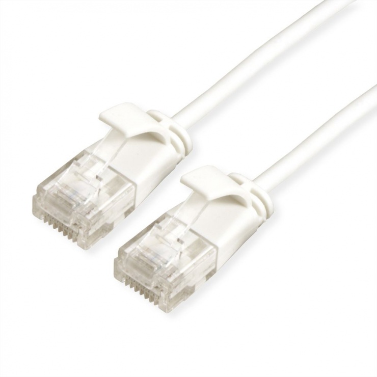 Imagine Cablu de retea RJ45 MYCON Slim UTP Cat.6A LSOH 1.5m Alb, CON0984
