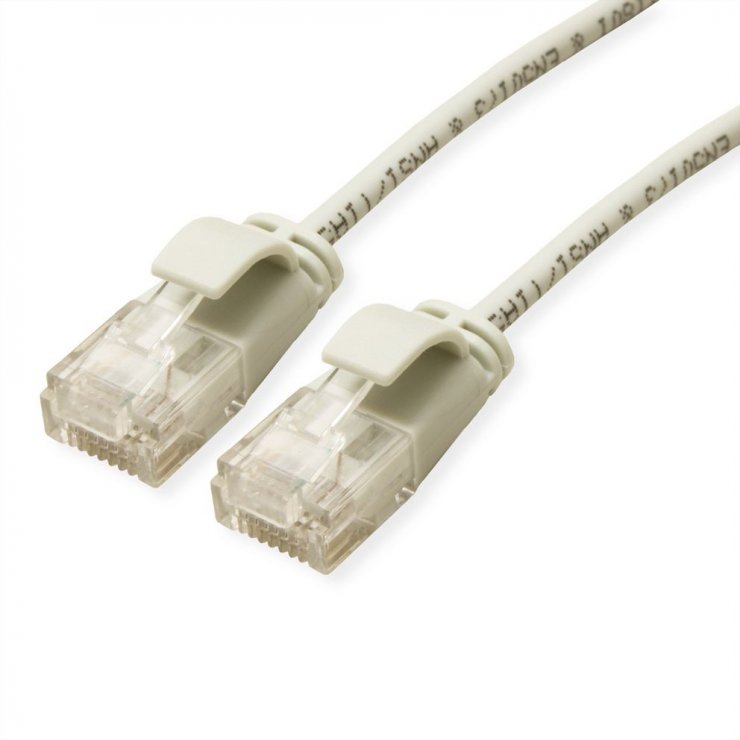 Imagine Cablu de retea RJ45 MYCON Slim UTP Cat.6A LSOH 0.5m Gri, CON3902