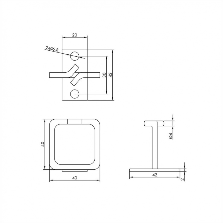 Imagine Organizator cabluri 40x40mm pentru cabinet 19", Roline 26.30.0015