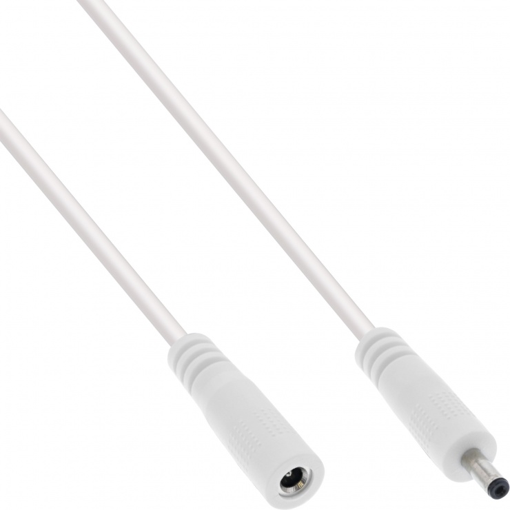 Imagine Cablu prelungitor de alimentare DC 3.5x1.35mm T-M 2m Alb, InLine IL26902H