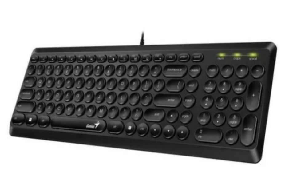 Imagine Tastatura multimedia USB chocolate style Negru, Genius SlimStar Q200