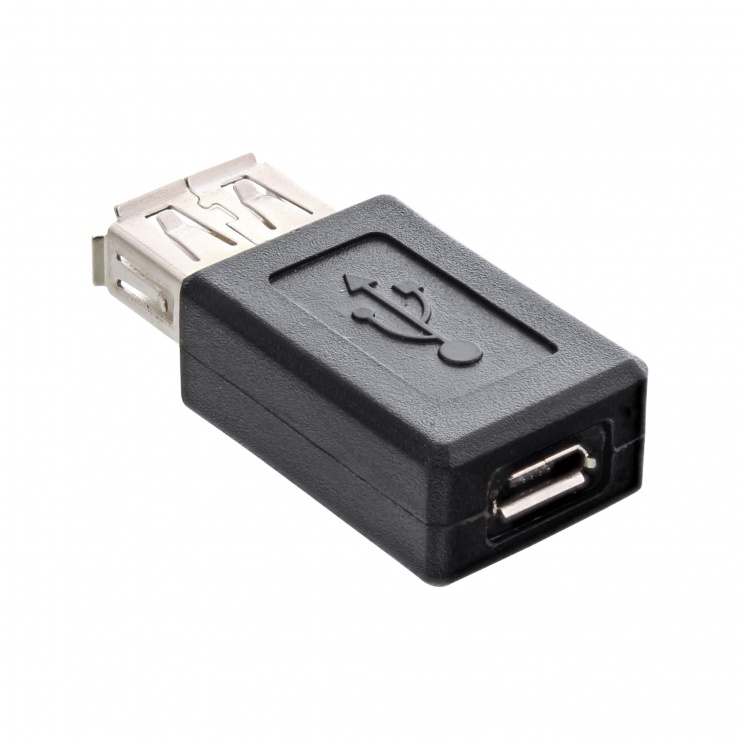Imagine Adaptor micro USB 2.0 la USB-A M-M, InLine IL31613