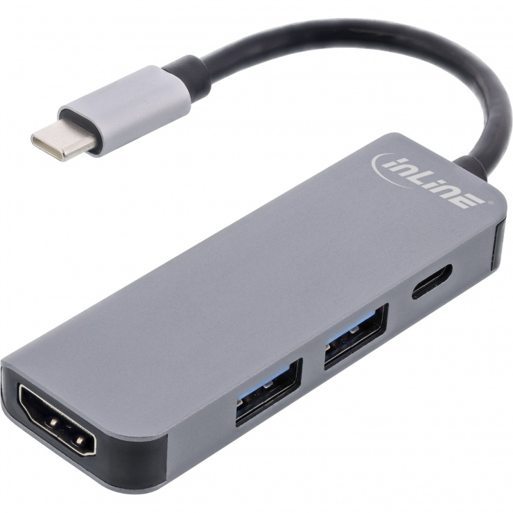 Imagine Docking station USB 3.2-C la HDMI 4K30Hz/2 x USB-A + PD 87W, InLine IL33271H
