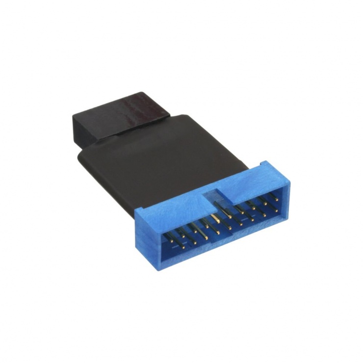 Imagine Adaptor pin header USB 2.0 la pin header 19 pini 3.0 M-T, InLine 33449K