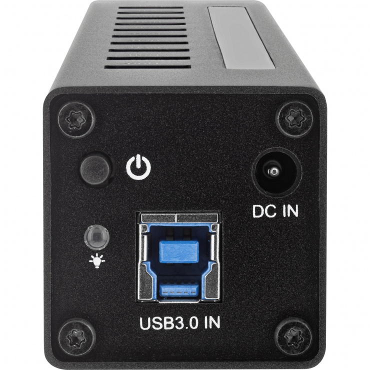 Imagine HUB USB 3.2 Gen1 cu 10 porturi USB-A + alimentare Aluminiu, InLine IL35395C