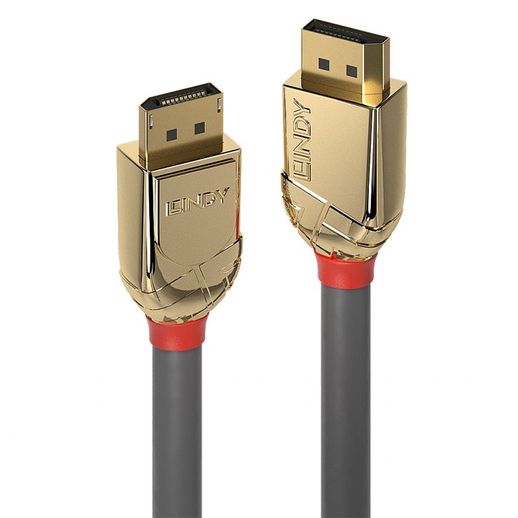 Imagine Cablu Displayport 8K60Hz/4K120Hz UHD (DP certificat) v1.4 T-T 3m Gold Line, Lindy L36293